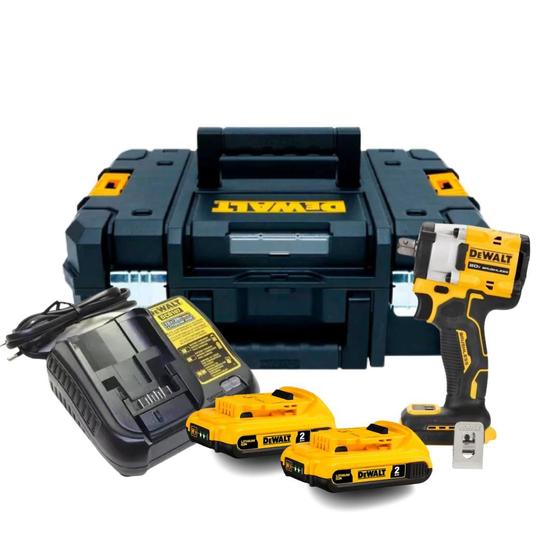Chave De Impacto 1/2 Dewalt Dcf922 2 baterias 20v Brushless Maleta