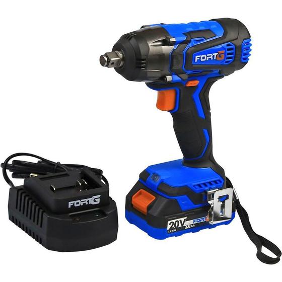 Chave de Impacto 1/2 Pol. 20V Vel. Variável com Bateria 2Ah e Carregador Rápido Bivolt Menor preço em Chave de Impacto 1/2 Pol. 20V Vel. Variável com Bateria 2Ah e Carregador Rápido Bivolt