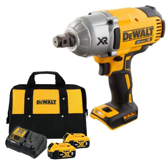 Imagem de Chave de Impacto 20V MAX 950Nm com 2 Baterias de 5Ah - Alta Performance e Design Ergonômico (Código: DCF897B)