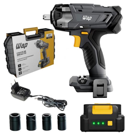 Imagem de Chave de impacto a bateria 21V encaixe 1/2" com bateria - K21 CH01 - Wap