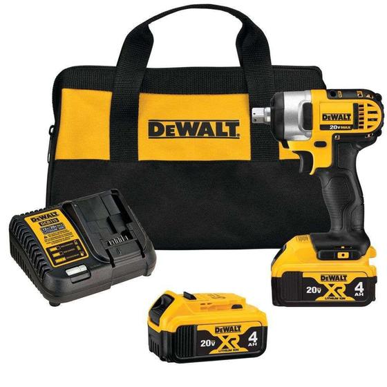 Imagem de Chave de Impacto Bateria Dewalt DCF880L2-BR 1/2' 20V Max Li-Ion  2 Baterias 20V Carr110V + Maleta