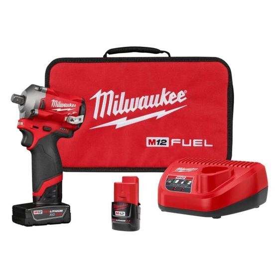 Imagem de Chave De Impacto C 1/2" 12V Fuel 2555P-259N Milwaukee Vermelho