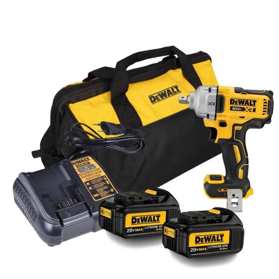 Imagem de Chave De Impacto Dewalt 1/2 2 Bat 20v 3ah Dcf892 Bivolt + Bolsa