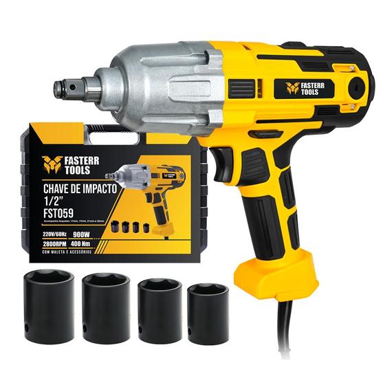 Imagem de Chave de Impacto Elétrica Com 4 Soquetes 900W FST059