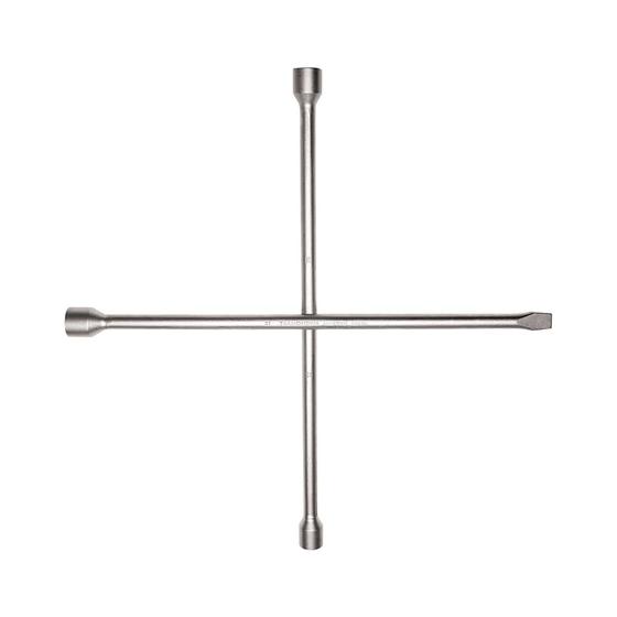 Imagem de Chave de Roda Tipo Cruz com Corpo Forjado em Aço Especial 17x19x21 mm com Espátula - Tramontina