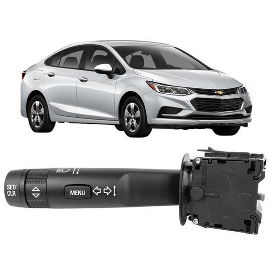 Imagem de Chave de Seta Chevrolet Cruze 2013 a 2016 Farol Alto e Baixo Lampejo de Farol com Computador de Bordo com Retorno Automático Ospina 42211 Original 20962250 / 94745683 / 96990567