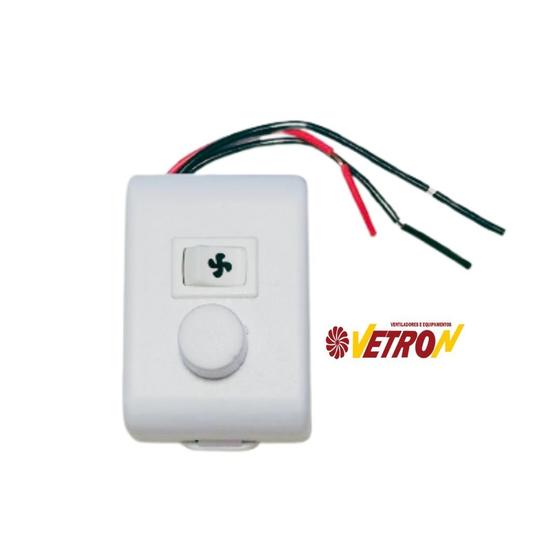Imagem de Chave Dimmer Controle Ventilador Teto Parede Sobrepor Externo