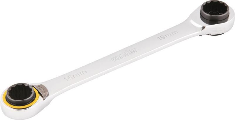 Imagem de Chave Estrela com Catraca Reversível 5/16'' X 3/8'' e 1/2'' X 7/16'' Vonder