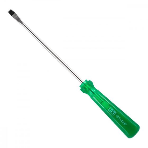 Imagem de Chave Fenda Eda Cromo Vanadio Verde Com Ima   1/4" X 6" - 9Tu ./ Kit Com 12 Peca