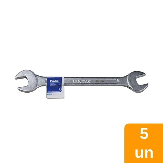Imagem de Chave Fixa Pratik 21x23mm Cromo Vanádio - Embalagem com 5 Unidades