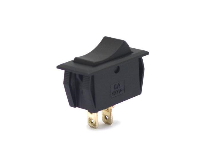 Imagem de Chave Gangorra Liga/Desliga 6A/120Vac e 3A/250Vac Faston 316' - Preta - G321-1-1
