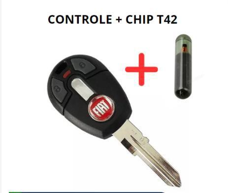 Imagem de Chave Gaveta Controle Alarme Positron Com Chip Fiat Uno Palio Strada Siena Completa