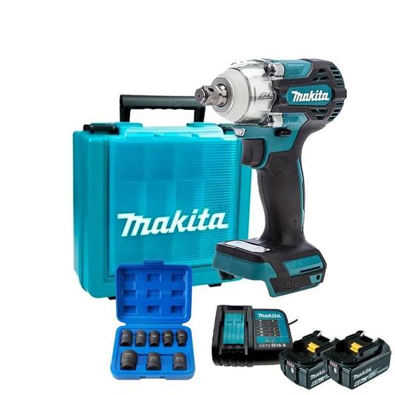 Imagem de Chave Impacto 1/2 Bateria 18V Lxt Makita Dtw300Z + Kit 2