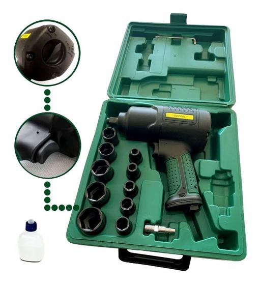Chave Impacto Pneumática 1/2 Parafusadeira Automotiva 13 Pçs Menor preço em Chave Impacto Pneumática 1/2 Parafusadeira Automotiva 13 Pçs
