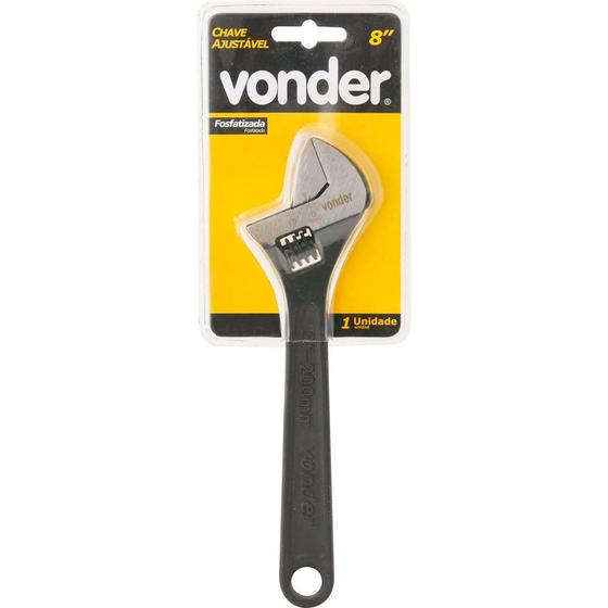 Chave inglesa ajustável 12" aço carbono fosfatizada - Vonder Menor preço em Chave inglesa ajustável 12" aço carbono fosfatizada - Vonder