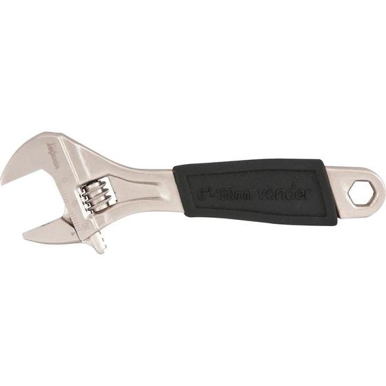 Chave inglesa ajustável 12" aço carbono niquelada - Vonder Menor preço em Chave inglesa ajustável 12" aço carbono niquelada - Vonder