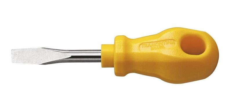 Imagem de Chave Philips Curta Toco Cabo Amarelo Resistente 3/16 X1.1/2