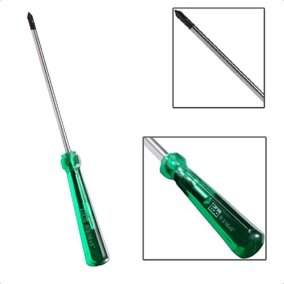 Imagem de Chave Philips Transparente Cabo Verde 3/16 X 5 Imantada