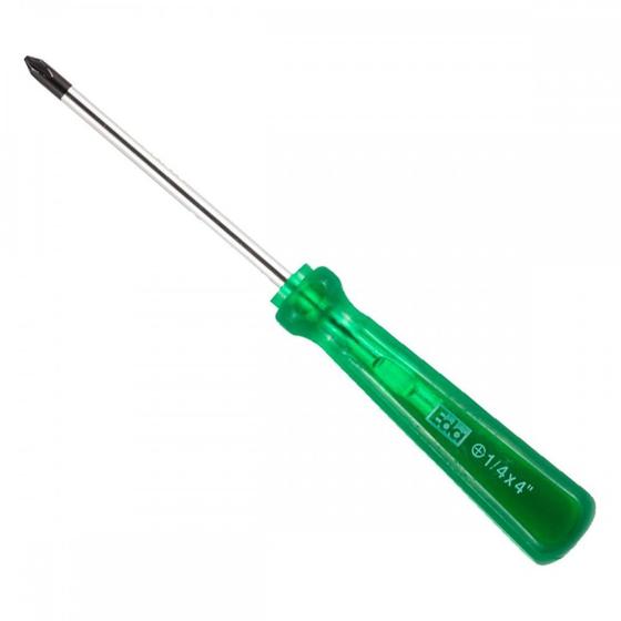 Imagem de Chave Phillips Eda Cromo Vanadio Cabo Verde Com Ima   1/4 X4'' - 9Um . / Kit C/ 12 Peças