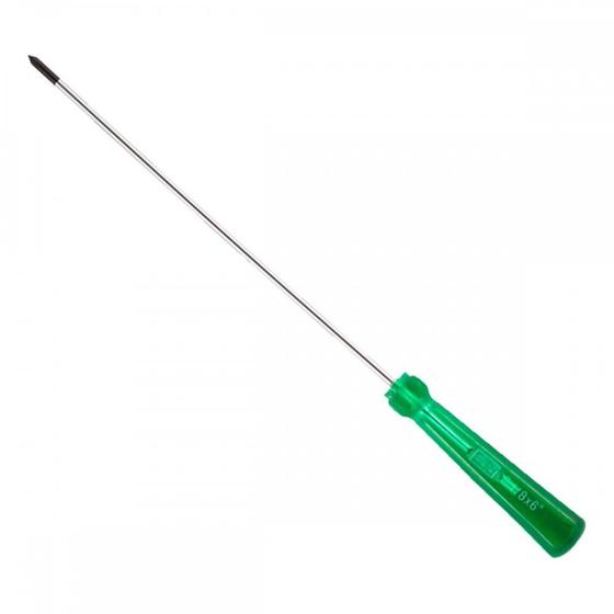Imagem de Chave Phillips Eda Cromo Vanadio Cabo Verde Com Ima 1/8 X6'' - 9Uf - Kit C/12 Pecas