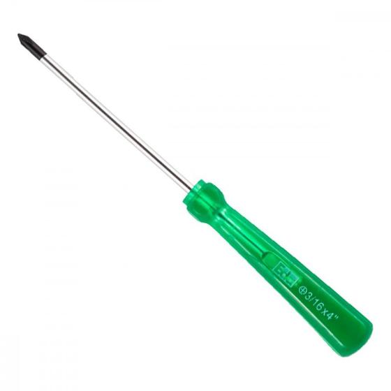 Imagem de Chave Phillips Eda Cromo Vanadio Cabo Verde Com Ima 3/16 X4'' - 9Ui - Kit C/12 Pecas