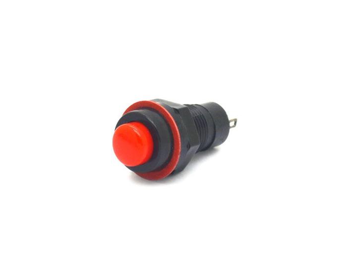 Imagem de Chave Push-Button com 2 Terminais e com Trava 1A/250Vac Desliga/Liga - Vermelho - DS-211