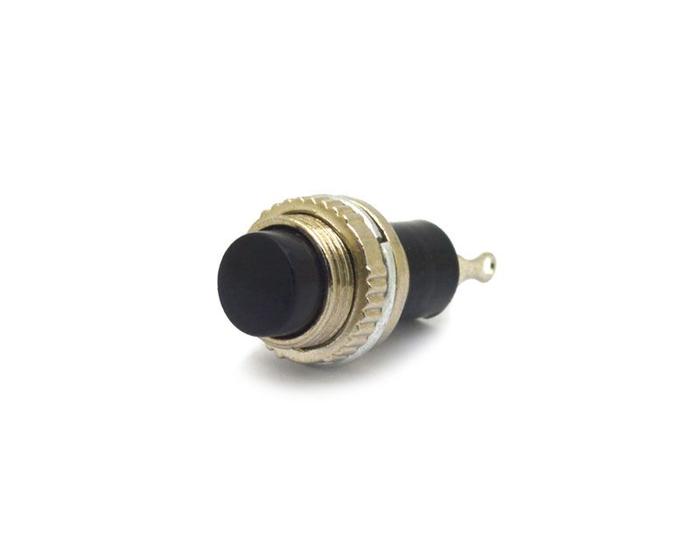 Imagem de Chave Push-Button com 2 Terminais sem Trava Desliga/(Liga) - Preto - DS-314