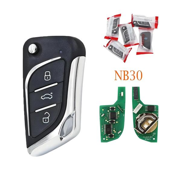 Imagem de Chave Remota Universal de 3 Botões - 5 Peças Keydiy - Compatível com KD900, KD900+ e KD-X2