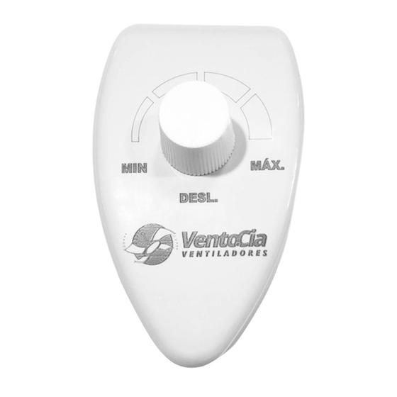 Imagem de Chave Rotativa Controlador de Velocidade Ventilador Oscilante Mouse Branco Bivolt