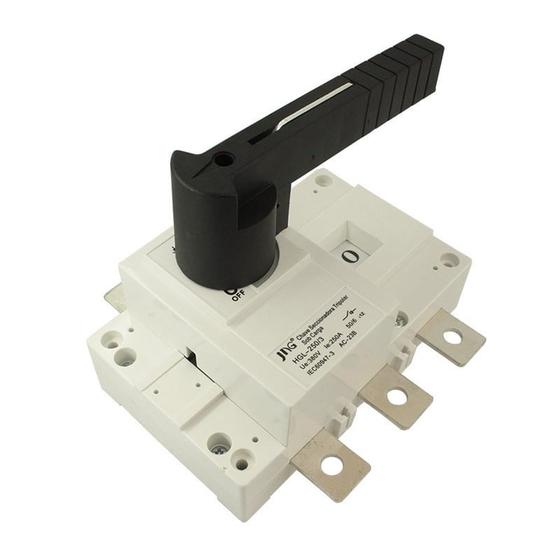 Imagem de Chave Seccionadora 250A Sob Carga Manual 500v Sem Base HGL-250 Jng