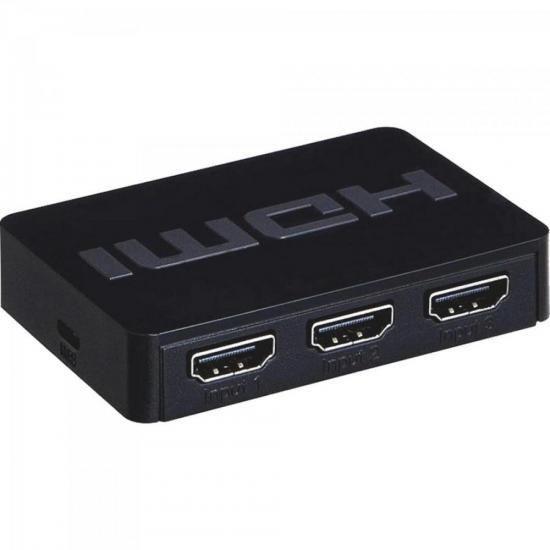 Imagem de Chave Seletora HDMI 3x1 CHSL0006 Preto Storm