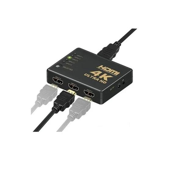Chave Seletora Hdmi 5 x1 com Controle - Casa Sertaneja Eletro Menor preço em Chave Seletora Hdmi 5 x1 com Controle - Casa Sertaneja Eletro