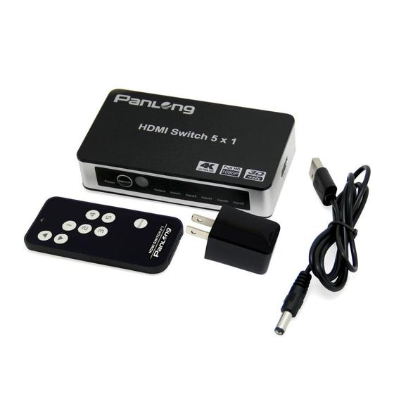 Chave Seletora Hub Switch Hdmi 5 Portas 4k Premium Quality Menor preço em Chave Seletora Hub Switch Hdmi 5 Portas 4k Premium Quality