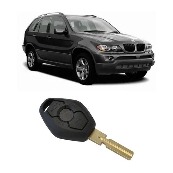 Imagem de Chave Sem Segredo Compatível Com Modelo Original BMW X5 De 1999 Até 2006