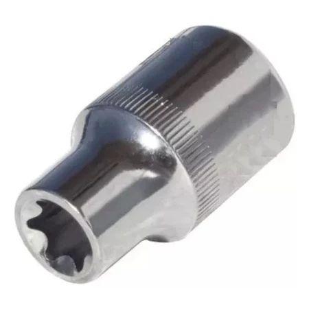 Imagem de Chave Soquete Pito Torx E10 Hexalobular Curto Com Encaixe 1/2 Pol.