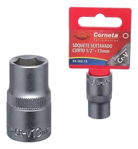 Imagem de Chave Soquete Sextavado Curto 1/2 X 13 Mm  Profissional Corneta