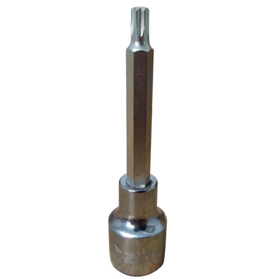 Imagem de Chave Soquete Torx Longo T20 x 100mm Encaixe 1/2 Aço SATA