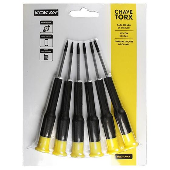 Imagem de Chave TORX para Celular 6 Peças 056-0406 Kokay