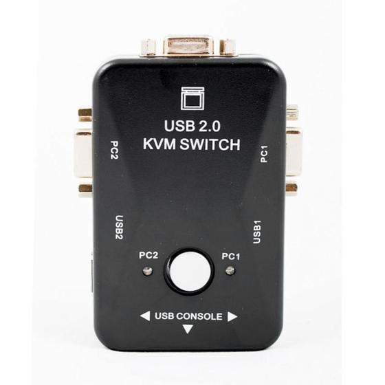 Imagem de Chaveador KVM HUB21 - 2 computadores em 1 monitor, teclado e mouse - USB