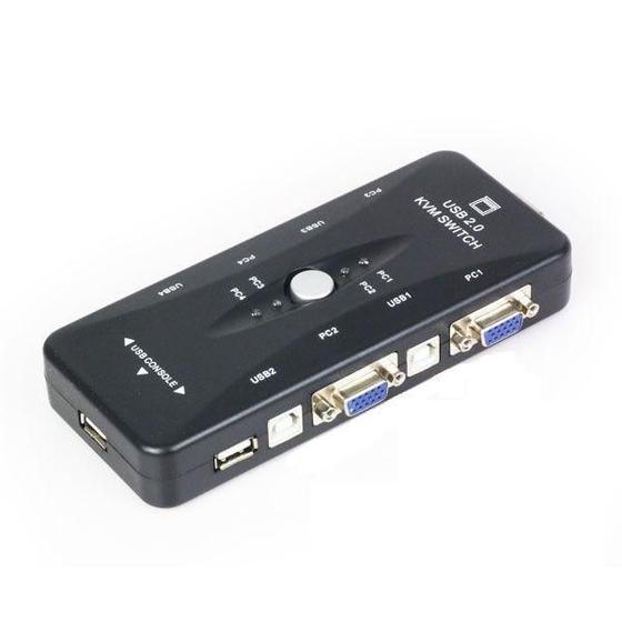 Imagem de Chaveador Kvm Switch 4 Portas Entrada Vga E Usb