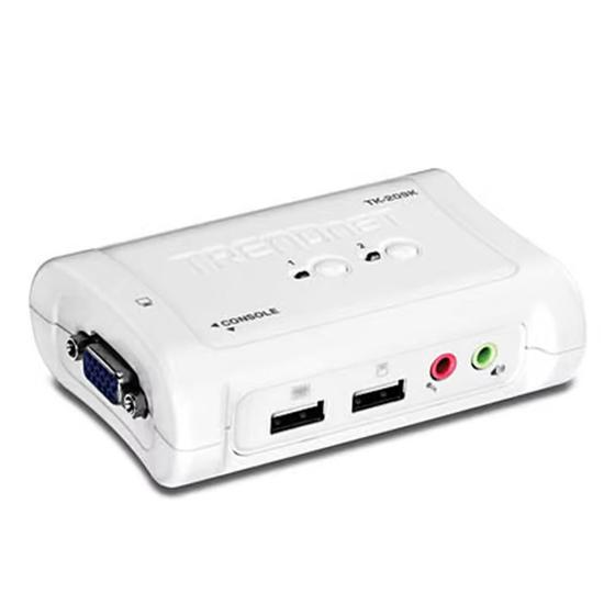 Chaveador KVM TrendNet TK-209K - 2 computadores em 1 monitor - com Cabos KVM Inclusos Imagem de Chaveador KVM TrendNet TK-209K - 2 computadores em 1 monitor - com Cabos KVM Inclusos