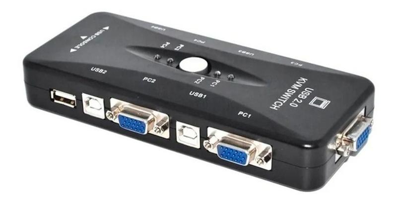 Imagem de Chaveador Kvm Usb Swtich 4 Portas Vga/ Pronta Entrega.