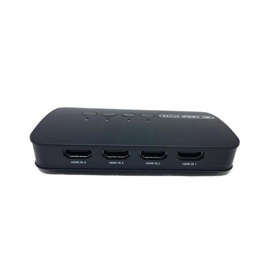 Imagem de Chaveador Switch KVM HDMI 4 Portas 4K com Cabos e Controle