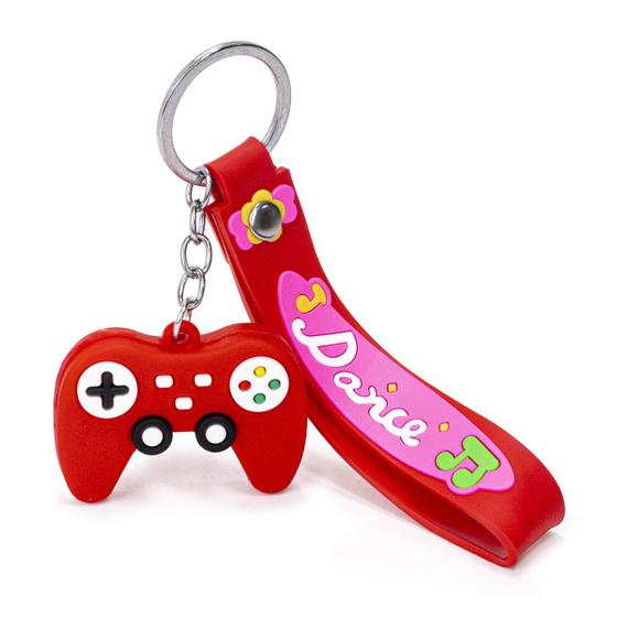 Imagem de Chaveiro 3D Gamer Feminino Com Argola Alça E Corrente Kawaii