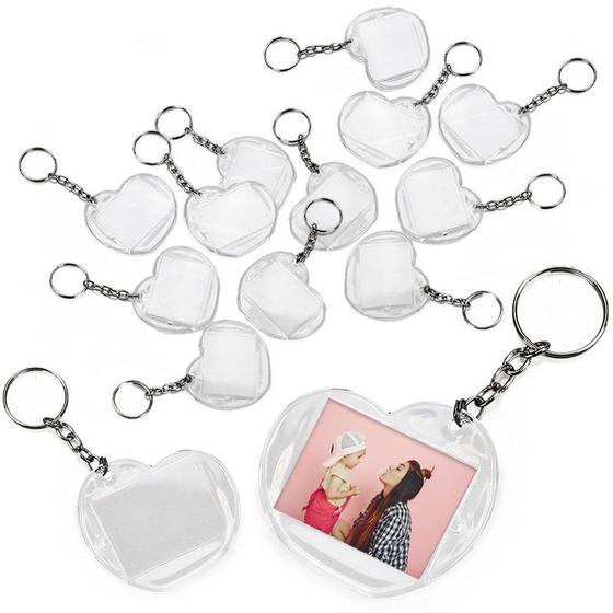 Chaveiro Acrílico 3x4 Coração p/ Personalizar - 100 Peças Menor preço em Chaveiro Acrílico 3x4 Coração p/ Personalizar - 100 Peças