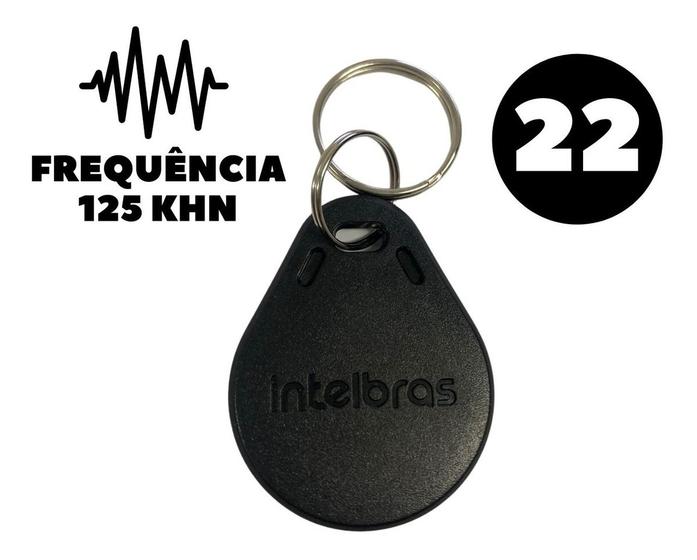 Imagem de Chaveiro Aproximação Tag Rfid 125 Khz Th1000 Intelbras 22 Pc