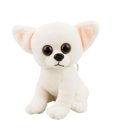 Imagem de Chaveiro Cachorro Chihuahua Branco 15cm - Pelúcia