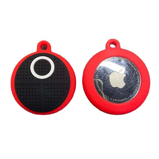 Imagem de Chaveiro Capa Silicone Porta Apple Airtag Round 6 Squid Game