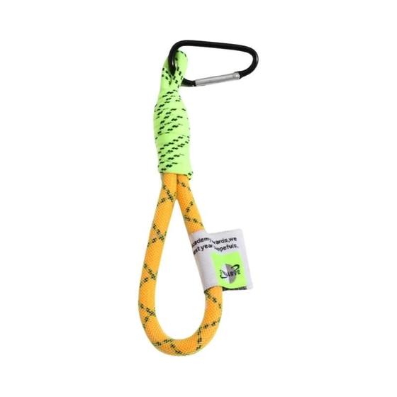 Imagem de Chaveiro de Corda Trançada Iridescente com Mosquetão - Acessório para Mochila