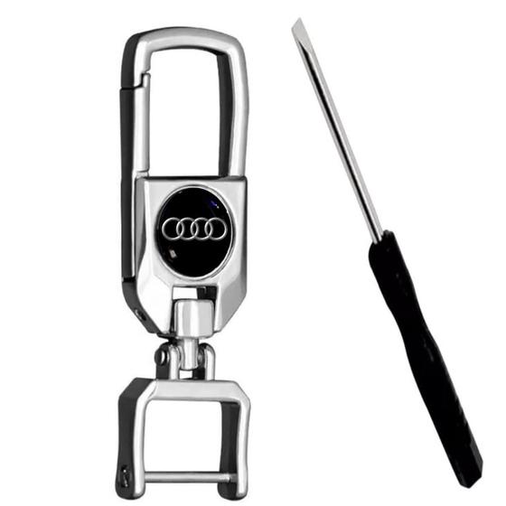 Imagem de Chaveiro De Luxo Audi Rsq R10 Rs4 A1 A3 Acessório Metal - A